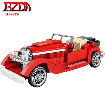 

BZDA Famous Technic Car Mercedes-Benz 500K Tourer Mayfair Building Blocks Pull Back Mode Toy Car Model Blocks Child Toy Gift