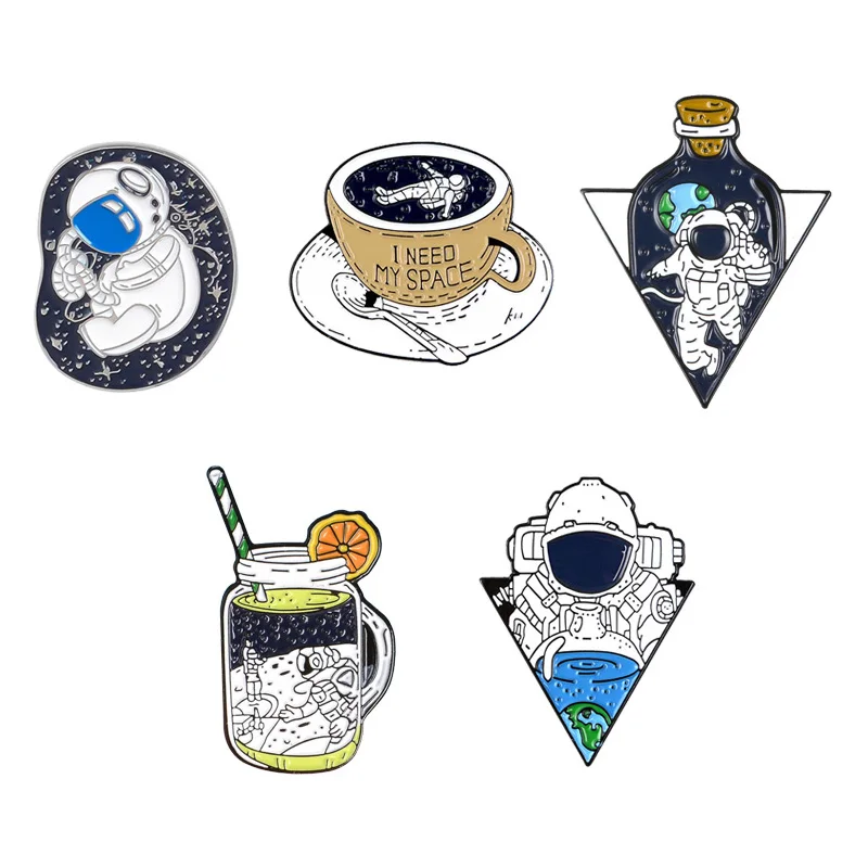 

D3326 Homegaga Space Funny Badge Brooches Gift Pins Backpack Shirt Lapel Pins jewelry Accessories