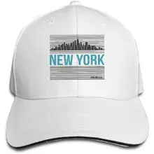 Хип-хоп бейсболка Регулируемая Джинсовая Шляпа Нью-Йорк дизайн графическая печать Типографика эмблема белая