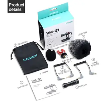 

Condenser Video Vlog Microphone on-Camera Vlogging for iPhone 11 Samsung Smart Phones for Sony Nikon Canon DSLR Cameras
