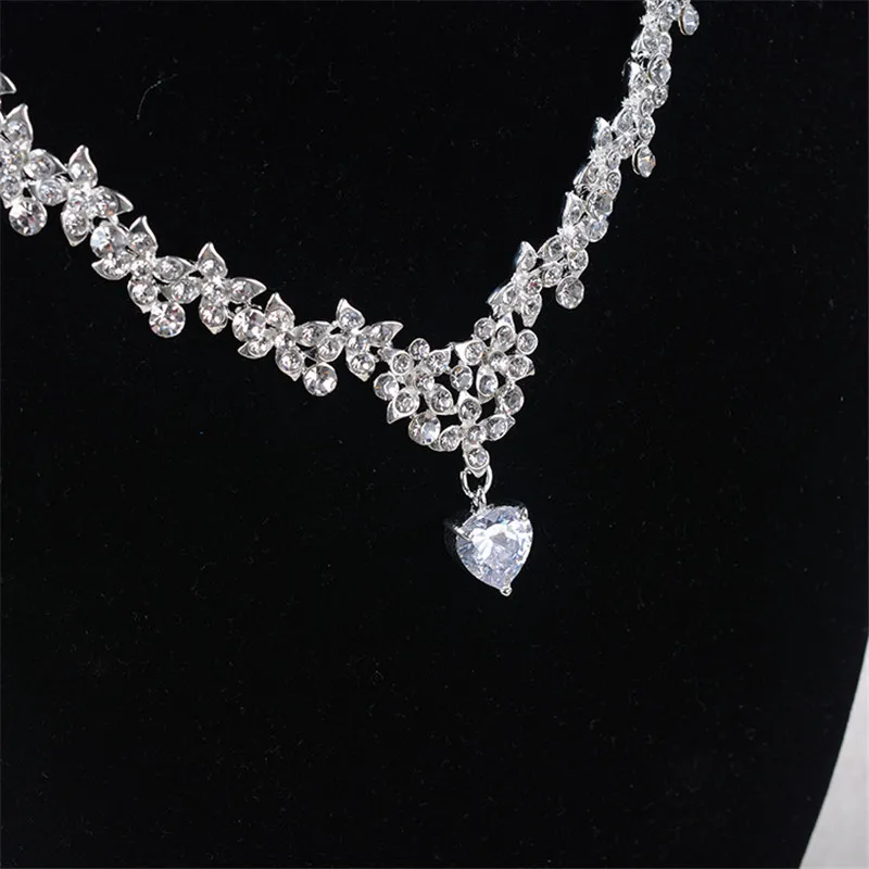 Conjuntos de Jóias Pingente para as Mulheres Colar Brincos Luxo Acessórios Casamento Nupcial Brilho Cristal Gota Água Forma Tl241 cc 8 High Quality Joias e Acessórios