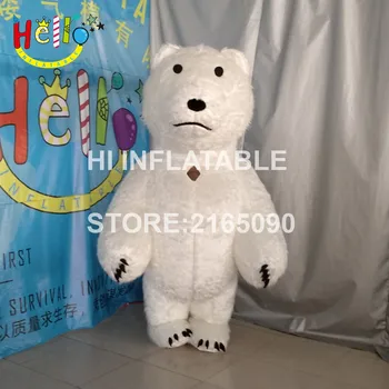 

2 m high soft plush material inflatable teddy bear polar mascot costumes