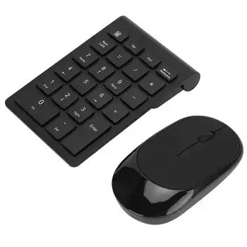 

2.4G Wireless Ultra-Thin 22-Key Number Keypad Keyboard with 1600 DPI Wireless Mouse Set for PC Laptop