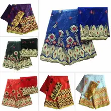 Горячая bazin brode getzner Высококачественная кружевная черная нигерийская кружевная ткань с камнями bazin riche getzner 5+ 2 ярдов/партия