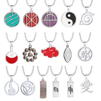 

ZXMJ 15 styles Naruto Pendant Necklace Sabaku no Gaara bead chain Sabaku no Gaara Japanese Anime Pendants Jewellery fans Gift