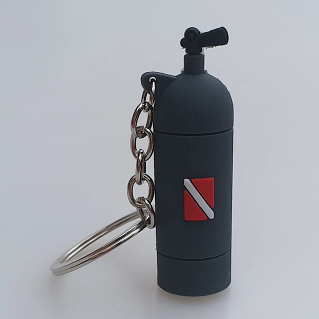 Diving Tank Key Chain Dive Flag Keychain Keyring Diver Fans Charm Pendant Dive Air Cylinder Keychain Keyring 