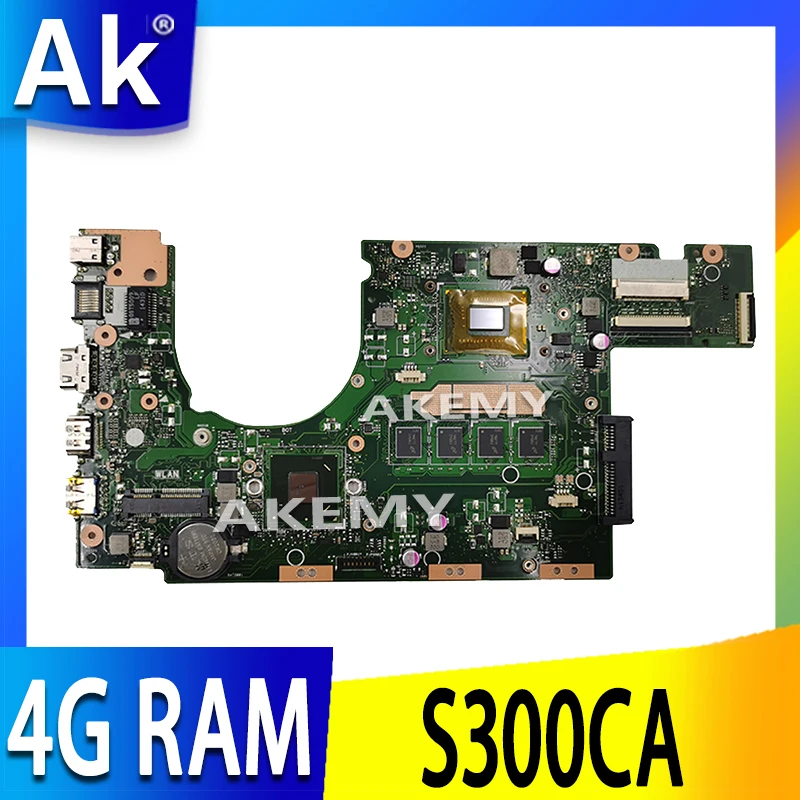 Новая материнская плата S300CA для For Asus S300C VivoBook ноутбука 987/1007U REV2.1 4G RAM|Материнские