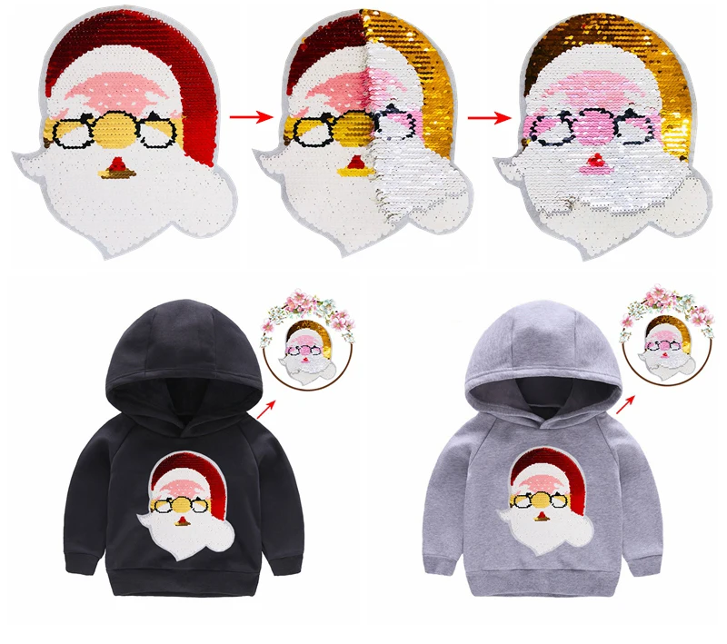 Kids Christmas Clothes Boys Girls Hoodies Teens Winter Hooded Sweatshirt For Boys Kids Clothes Long Sleeve Pullover Tops