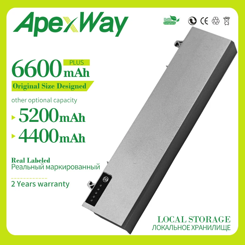 Аккумулятор Apexway 6600 мАч 11 1 В для Dell Latitude ATG E6400 XFR E6410 E6500 E6510 E8400 M2400 M4500 W1193 GU715 H1391 |