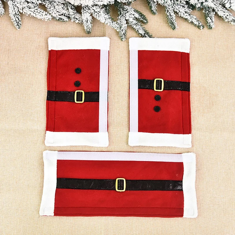 Christmas Refrigerator Door Handle Cover Kitchen Appliances Glove Protector Xmas ornament Christmas decorations For Home Party