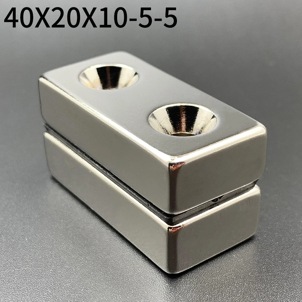 N35 Countersunk Block Strong Magnets Rare Earth Neodymium Hole Various Sizes 