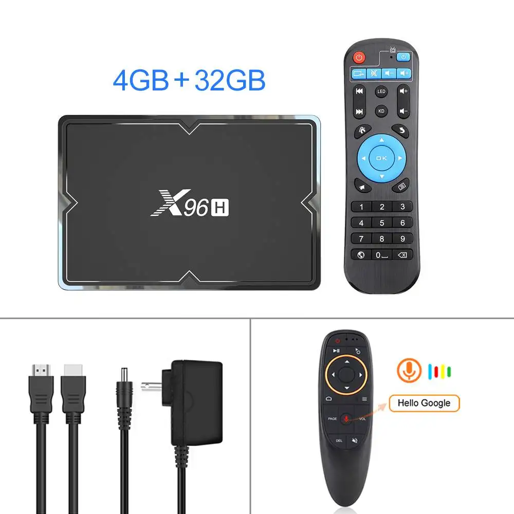 4 ГБ ОЗУ 64 Гб ПЗУ X96H Smart tv BOX Android 9,0X96 мини 4K медиаплеер Allwinner H603 Netflix Youtube PK TX6 2G/16G телеприставка - Цвет: 4G32G G10