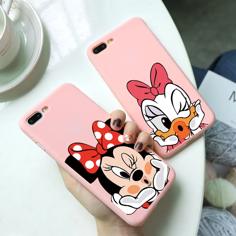 

Cute Pout Cartoon Silicone Rubber Cover TPU For Oneplus 5T 6 6T 7 Pro Coque Pink Matte Case Funda Soft Colorful For OPPO F5 Case