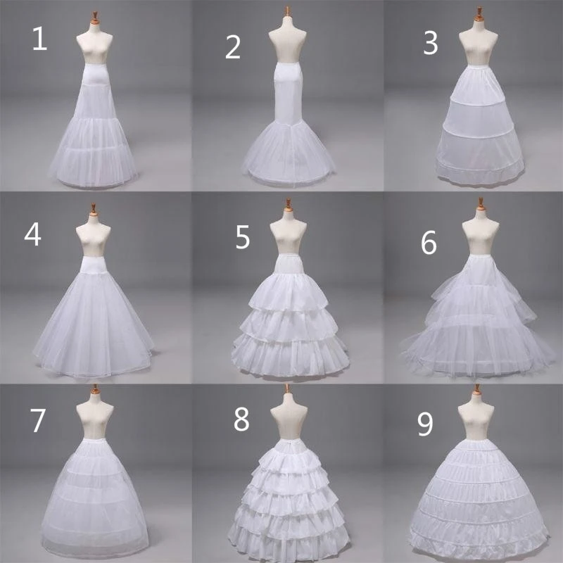 2019 bruiloft petticoat Bruids Pome Nieuwe Petticoat Onderrok Jurk Onderjurk Hoepel Rok Ringen Wit|Petticoats| - AliExpress