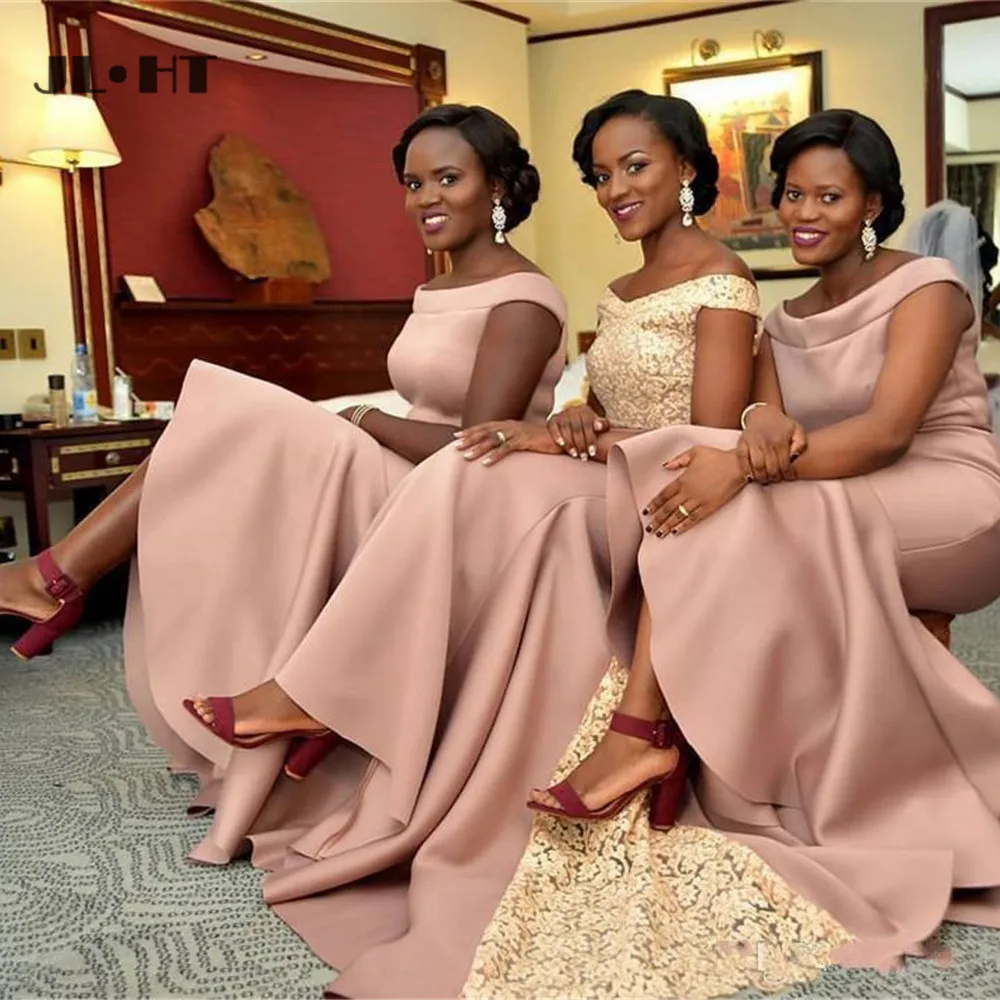 Платье подружки невесты с открытыми плечами элегантное ТРАПЕЦИЕВИДНОЕ вечернее