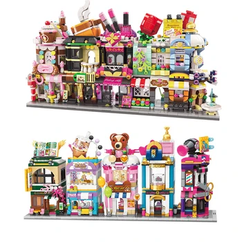 

Diamond Bricks Mini Architecture Model Building Block Creator City Commercial Street Sets Assembly Toys For Children Girl Gift