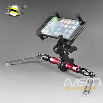 

For XMAX X-MAX 250 300 NMAX N-MAX Smartphone Mobile Phone Bracket GPS Plate Mirror Bracket Adjustable