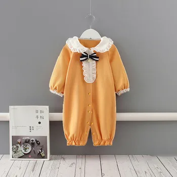 

Baby Clothes Baby Romper Newborn Fashion Rompers Lace Collar Jumpsuit Lovely Bow Rompers 0-2 Year old