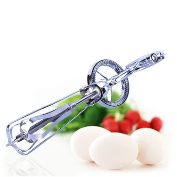 

Stainless Rotary Manual Hand Whisk Egg Beater Mixer Egg Beater Manual Self Turning Steel Whisk Hand Blender Egg Cream Stirring
