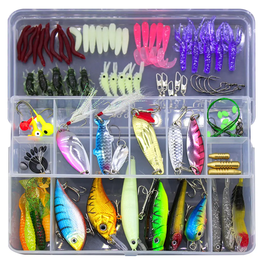 

Fishing Lures Crankbaits Set VIB Sequins Artificial Baits Lifelike Swimbait Fishing Baits Hooks Box Set Saltwater Freshwater #10