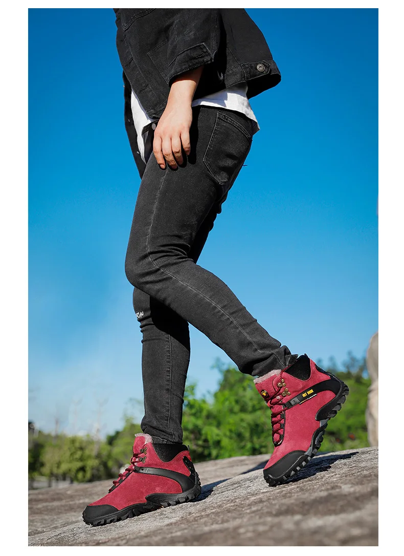 Diwaniy мужские походные ботинки противоскользящие меховые уличные кроссовки Мужская зимняя спортивная обувь высокие водонепроницаемые Тактические Военная обувь 45 46