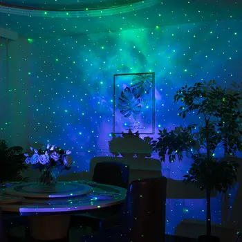 

Remote Control Starry Sky Festiva Projector Lamp LED Colorful Nebula Cloud Projective Lamp Rotating Water Waving Atmosphere Lamp