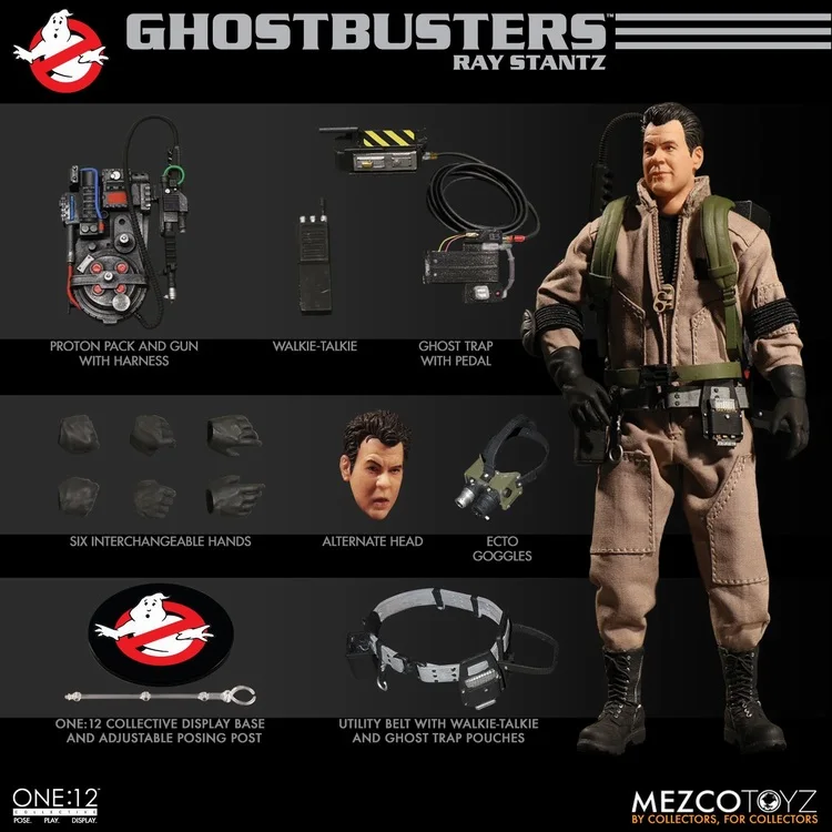 1/12 4 комплекта 17 см ПВХ Питер Венкман/Ray Stantz/Egon Spengler/Winston Zeddemore экшн фигурка охотников за привидениями Deluxe Box Set модель