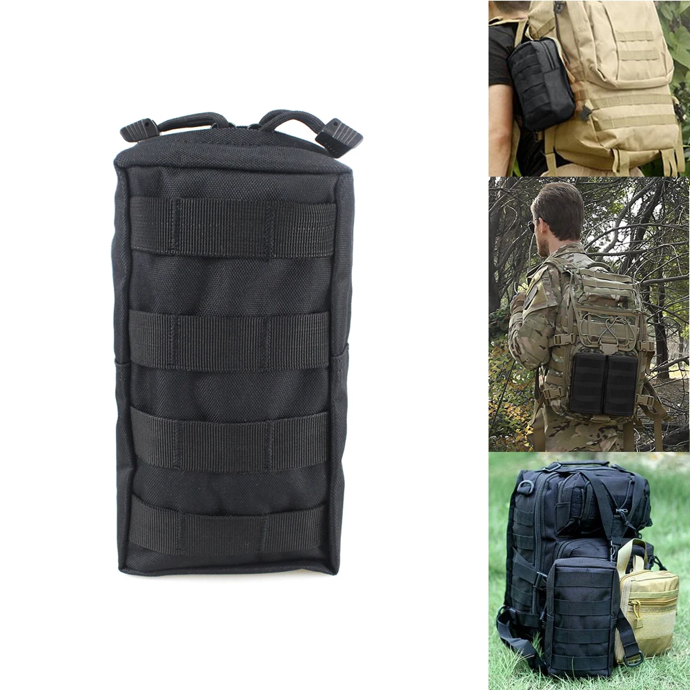 Tactical Black Camo Molle Pouch Compact EDC Utility Bag