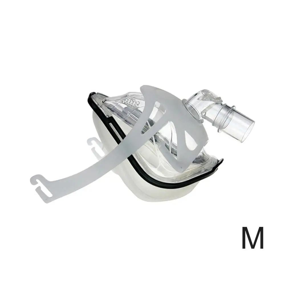 FM1A Size M Полная маска для лица CPAP Авто CPAP BiPAP маска W/Бесплатный головной убор Белый s m l для апноэ сна OSAS храп людей респиратор маски - Цвет: FM1A Size M