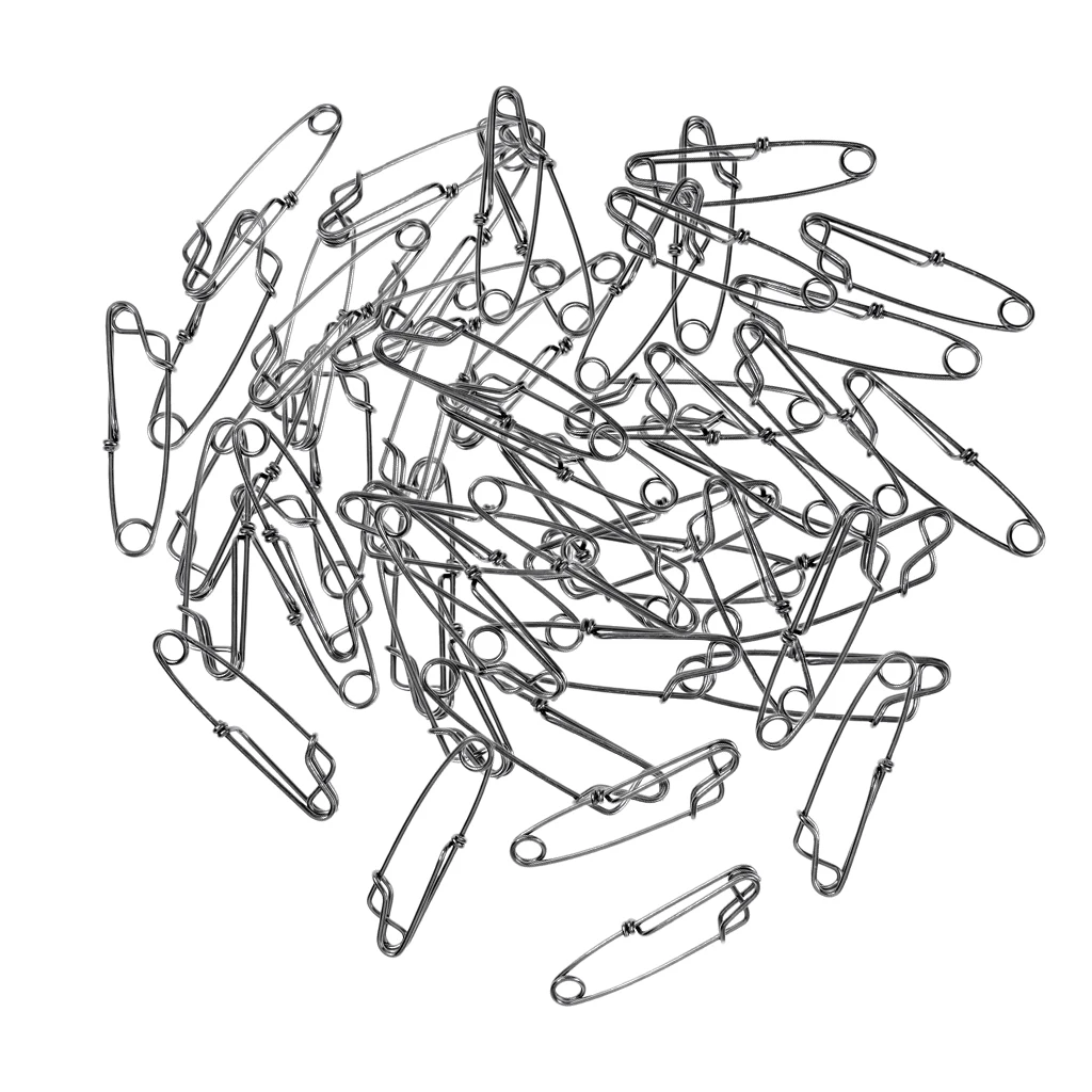 50Pcs Stainless Steel Longline Branch Hanger Snap Float Line Tuna Clip 80mm