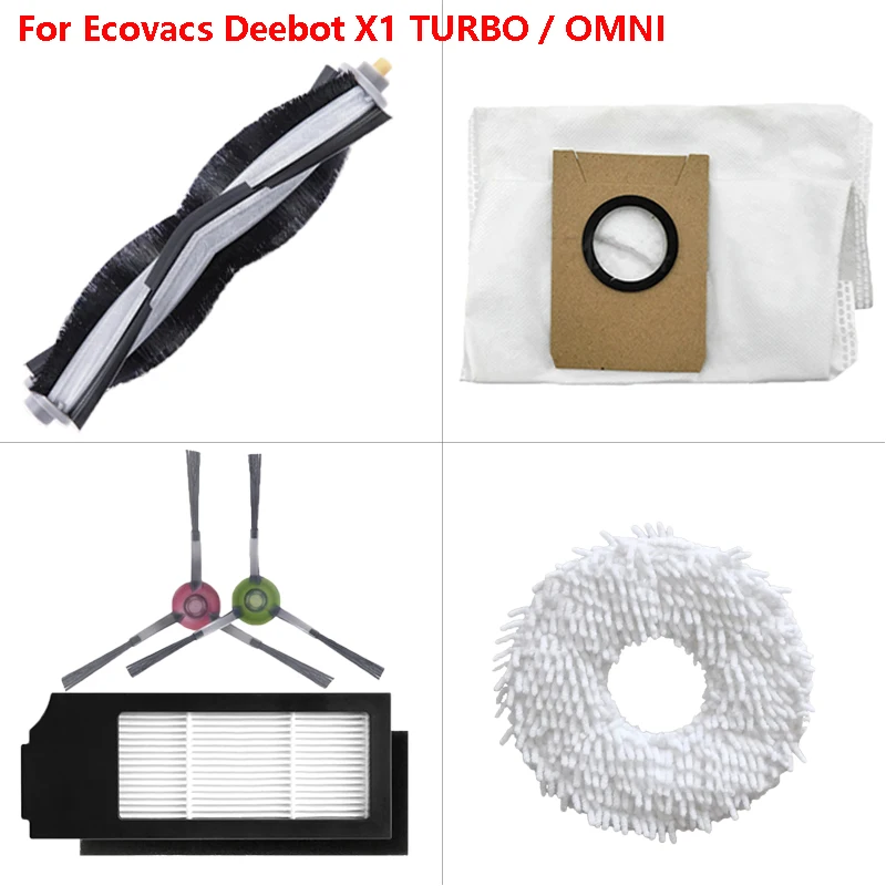 Lot De Pièces De Rechange Pour Robot Aspirateur ECOVACS Deebot X1 OMNI - Filtres HEPA, Brosses, Vadrouilles, Sac - Neuf