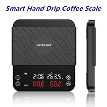 Smart Drip waga do kawy Timer wlać kawę elektroniczna waga kuchenna dwurzędowy wyświetlacz z USB Chargin 2kg 0.1g