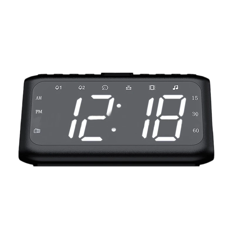 

Multifunctional Black Smart Sleeper Timing White Noise Machine FM Radio Electronic Alarm Clock