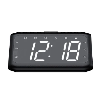 

Multifunctional Black Smart Sleeper Timing White Noise Machine FM Radio Electronic Alarm Clock