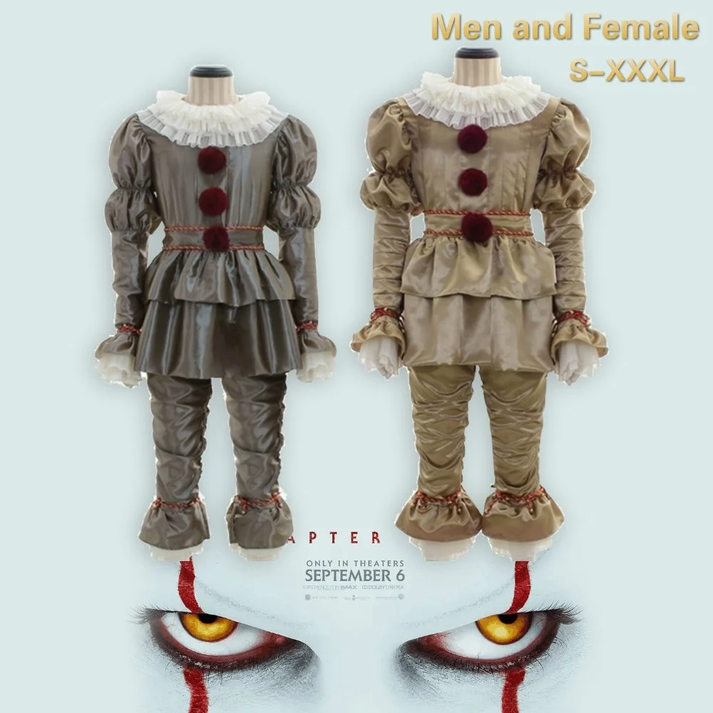 Мужской и Женский костюм на Хэллоуин Pennywise вечерние костюмы Стивена Кинга для