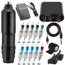 

Professional Tattoo Machine Kit Complete Tattoo Rotary Pen Set Power Supply Tattoo Needle Cartridge Tattoo Kit for Begginer