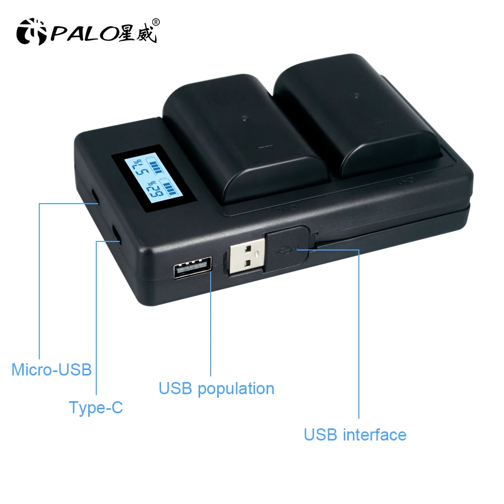 PALO 2200mAh DMW-BLF19E DMW-BLF19 DMW BLF19 BLF19 BLF19E Camera Battery for Panasonic Lumix GH3 GH4 GH5 G9
