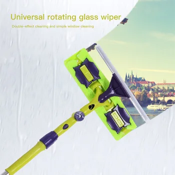 

Adjustable Glass Wiper Long Handle Wiper Window Cleaner Convenient For Cleaning Glass With Cleaning Cloth Tool Hot Dropshipping