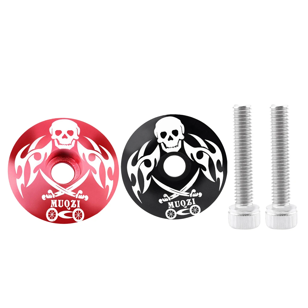 2Pcs MTB BMX Fixed Gear/Folding Bike Stem Top Cap Aluminum Alloy Bike Road Bicycle Headset Cover