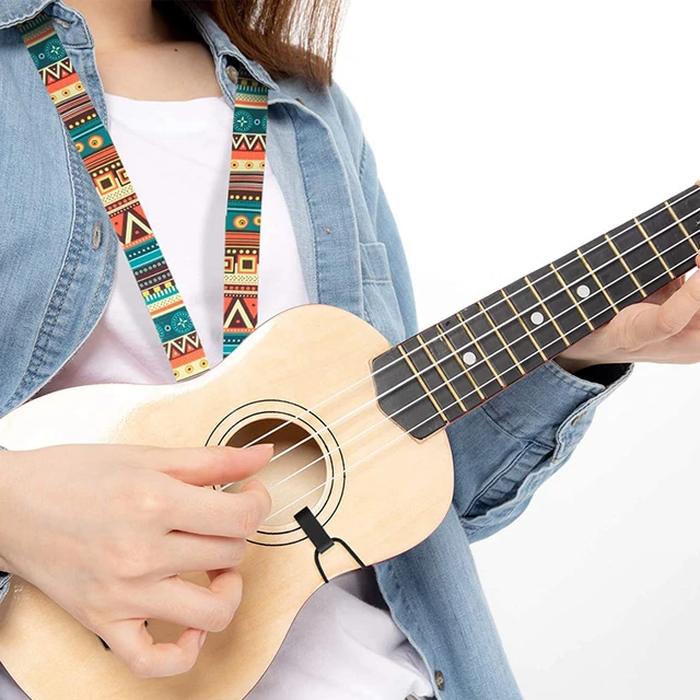 Sangle de cou réglable pour Ukulele, avec crochets, mains libres