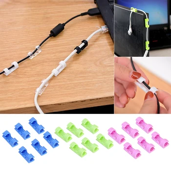 

20Pcs Self-Adhesive Cable Organizer Clips Cable Winder Drop line Holder Management Desk Wire Tie Fixer Cable Winder new