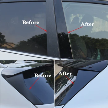 

QCBXYYXH Car Styling Window Trim For Subaru XV 2018-2019 PVC Glass Window Garnish Pillar Middle Sticker External Decoration Film