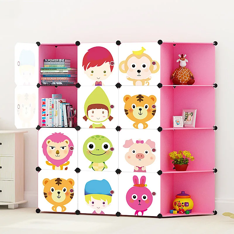 

Children Simplicity Storage Cabinets Plastic Free Combination Cabinet Toy Storage Shelf Students Simple Small Book Cabinet