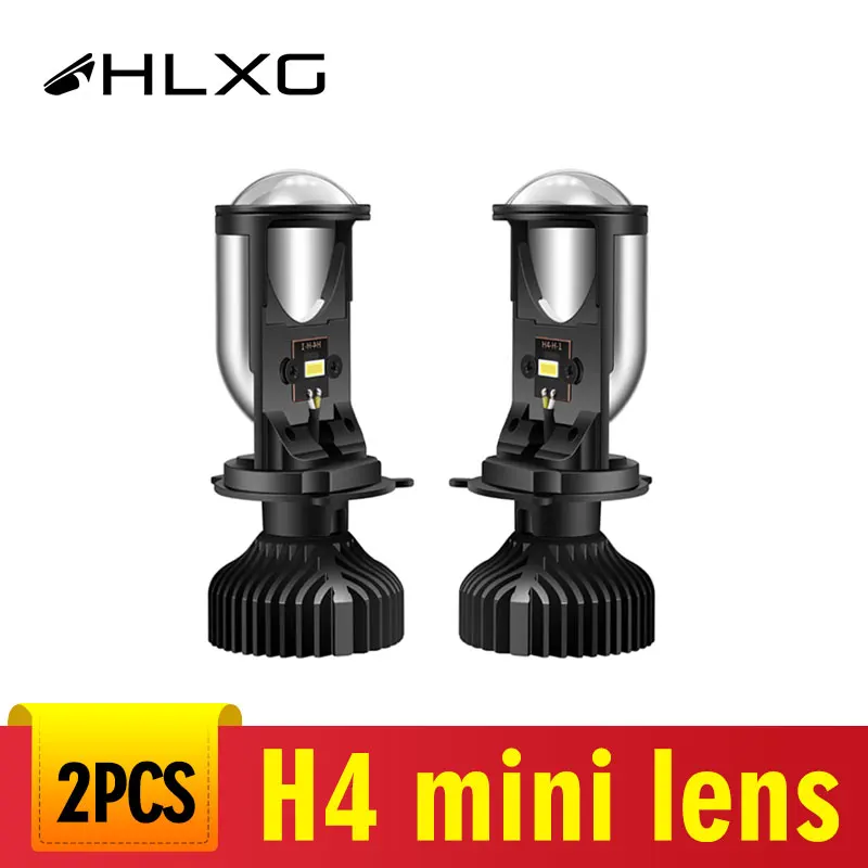 Hlxg 10000lm 90w canbus Фар h4 Мини светодиодный объектив проектора авто противотуманные фары лампа led подол короче спереди и длиннее сзади) ЛУЧ conversion Kit 12v автомобилей лампы 9003 hb2 RHD LHD