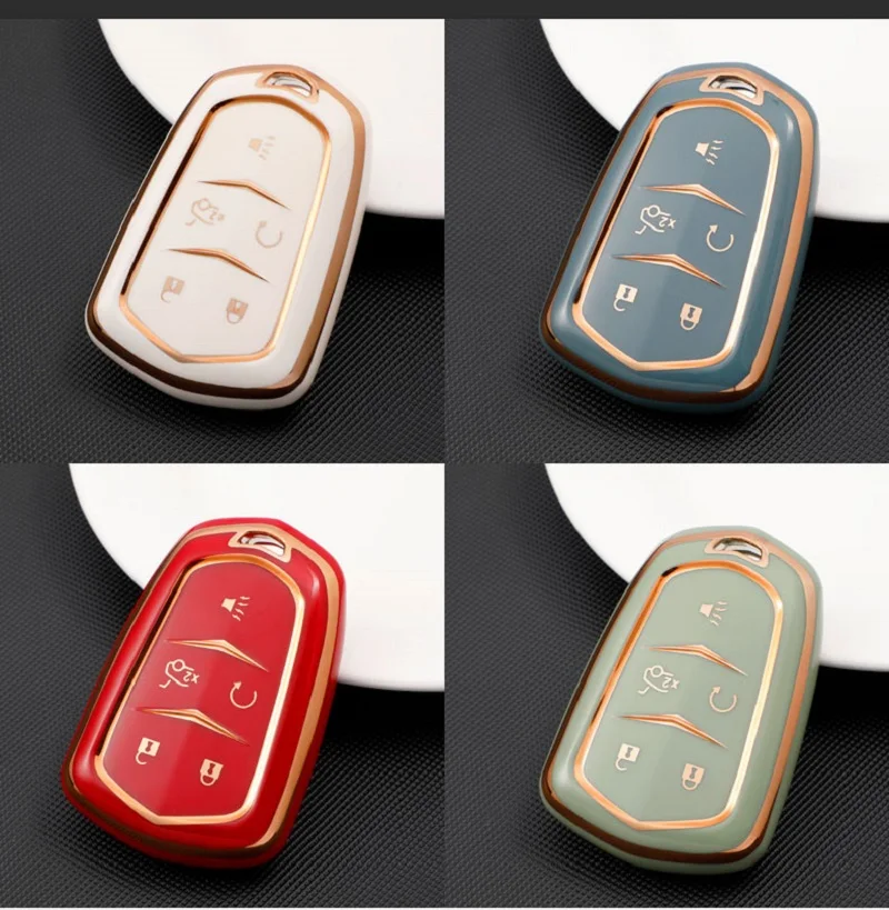 Copertura della cassa chiave dell'automobile per Cadillac ATS-L XTS XT5 CTS CT6 copertura chiave dell'automobile ATS 28T SRX Escalade 2015 Car Styling portachiavi accessori - Ha94fbf119846466681fb7946fdfab6d9C