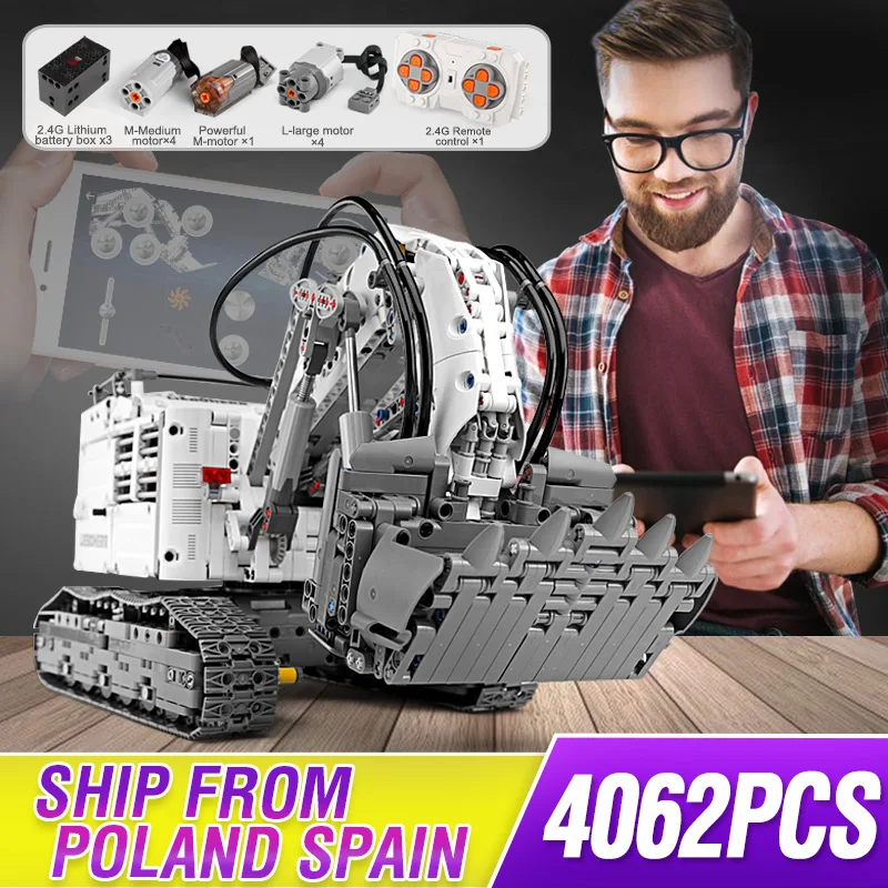 Cena Seria Technic liesher Terex RH400 koparka górnicza R 9800 pojazd silnikowy Model klocki klocki kompatybilne legoing 42100 zabawki