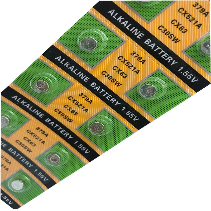 30 шт. 379 батарейка AG0 LR521 521 1,55 в sr521sw CX63 батарейка с кнопками для часов и игрушек