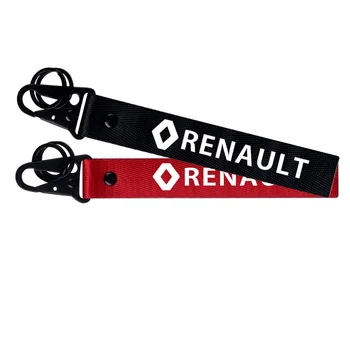 

For Renault Megane 2 3 Duster Logan Clio Laguna 2 Car Styling 3D Metal Nylon Ribbon Car Key Ring Keychain Reynolds Accessories