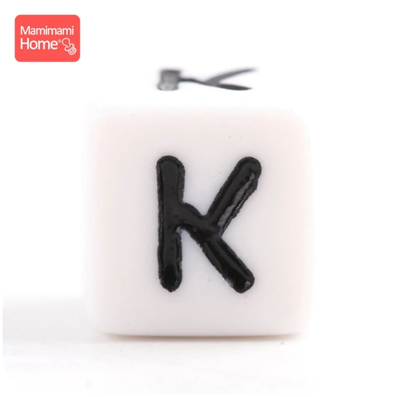 K Mamihome 100pc Силиконовые Бусины с буквами английские пищевые Силиконовые бусы для прорезывания зубов DIY цепочка для прорезывания зубов подарки Детские товары игрушка - Цвет: K