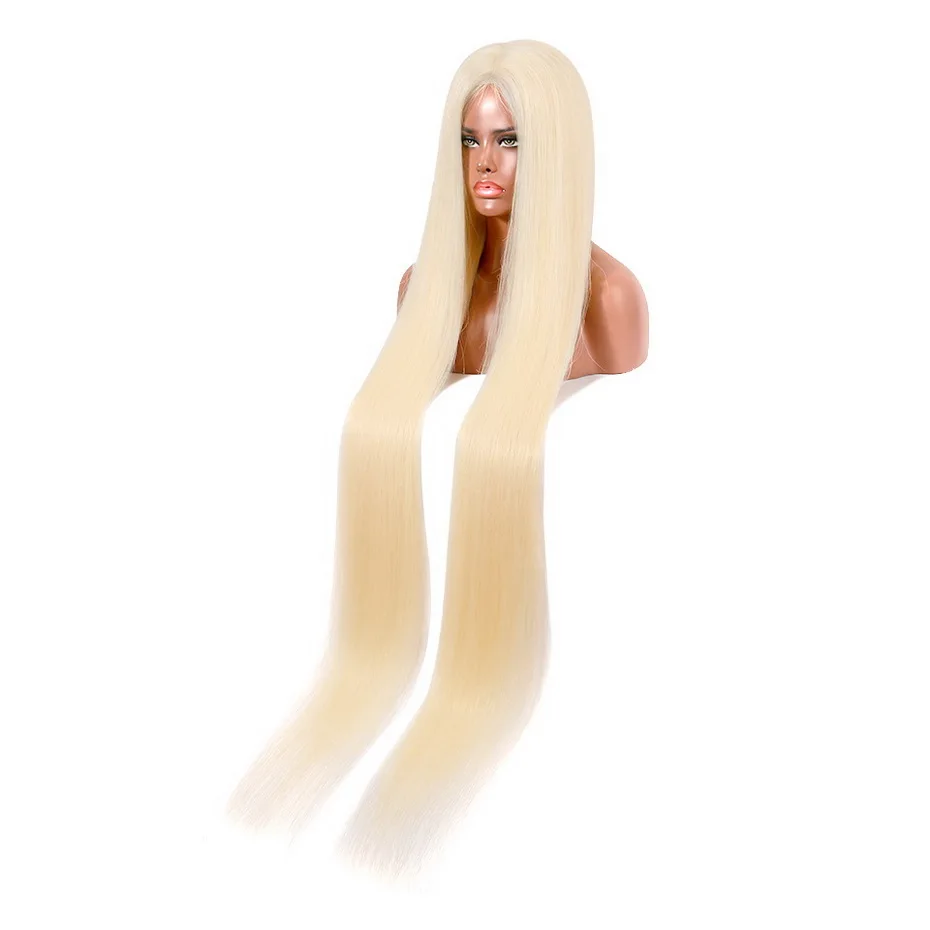 Stema блонд#613 прямые волосы полный парик шнурка 28 30 32 40 дюймов длинные бразильские Remy человеческие волосы парик натуральный волос